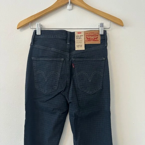 NWT Levi's Mile High Super Skinny Checkered Jeans | Size 26 - Picture 6 of 13